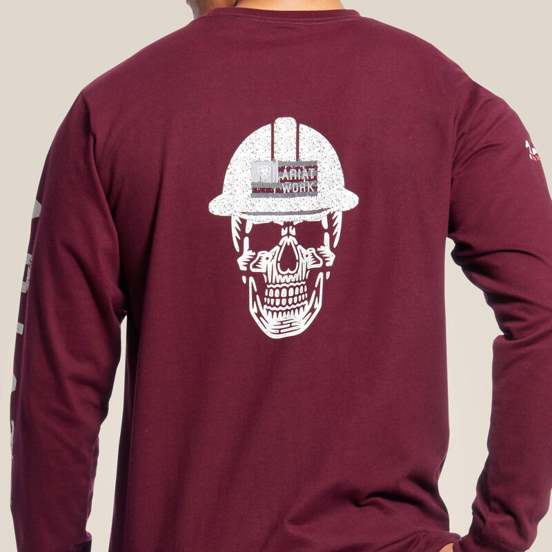 Ariat Mens FR Roughneck Skull Logo Long Sleeve T-Shirt