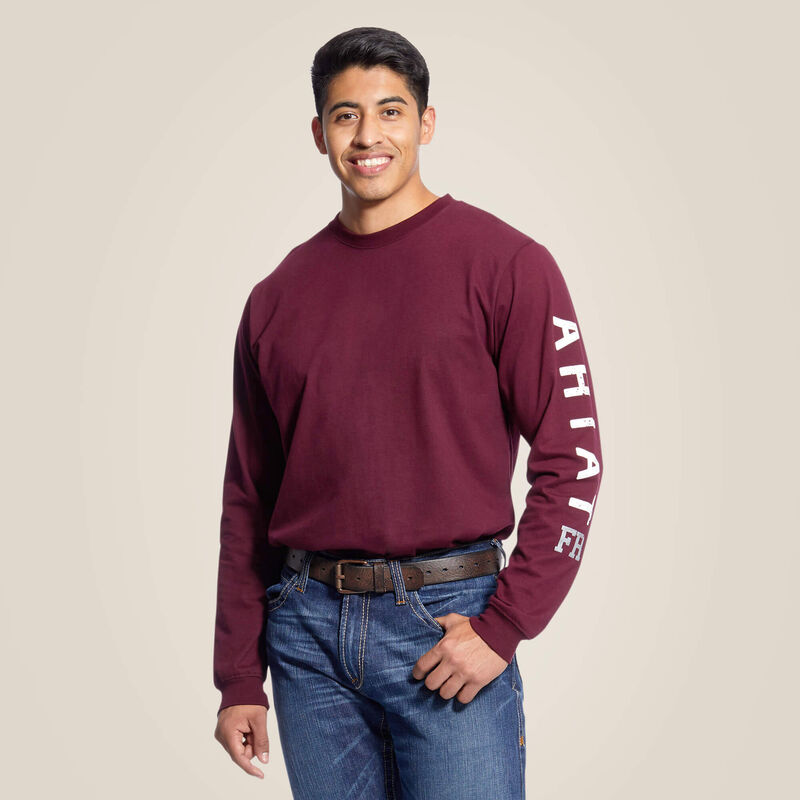 Ariat Mens FR Roughneck Skull Logo Long Sleeve T-Shirt