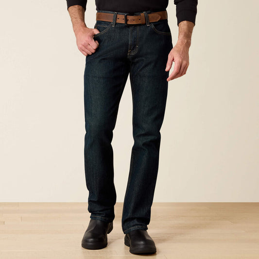Ariat Mens M7 Rebar Slim Dura Stretch Basic Stackable Straight Leg Jean - Blackstone