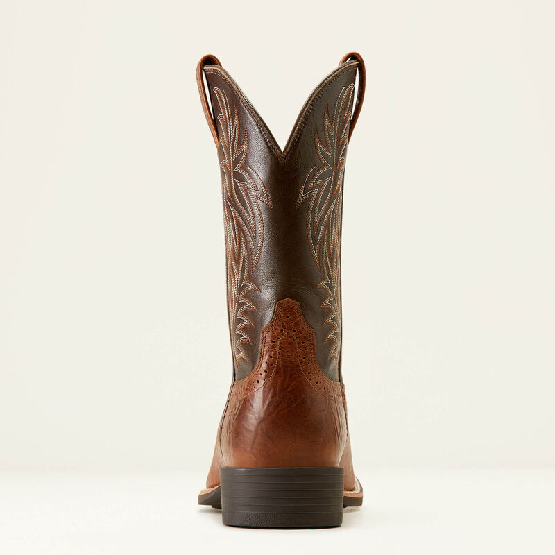Ariat Mens Sport Wide Square Toe Cowboy Boot - Peanute Butter/Chaga Brown 10035996