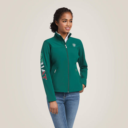 Ariat Womens Classic Team Softshell MEXICO Jacket - Green