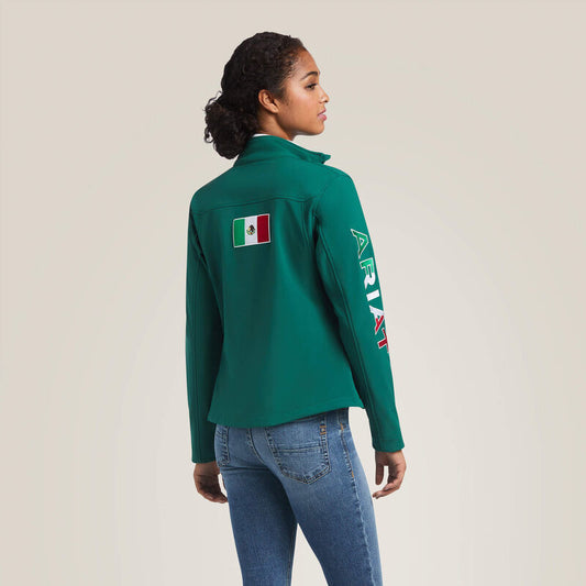 Ariat Womens Classic Team Softshell MEXICO Jacket - Green