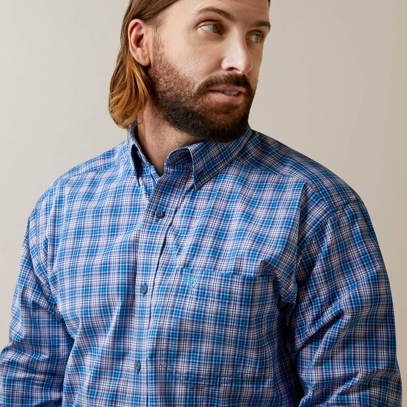 Ariat Mens Pro Series Lonnie Fitted Shirt- Venus Blue