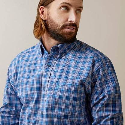 Ariat Mens Pro Series Lonnie Fitted Shirt- Venus Blue