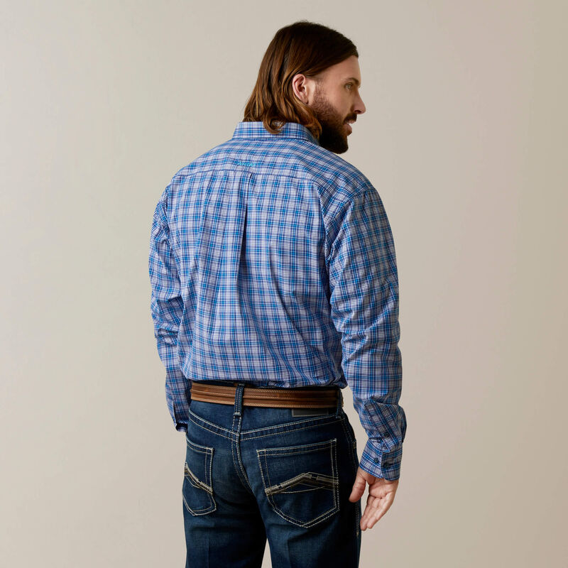 Ariat Mens Pro Series Lonnie Fitted Shirt- Venus Blue