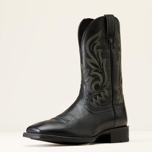 Ariat Mens Slim Zip Ultra Western Boot - Black Deertan 10046852