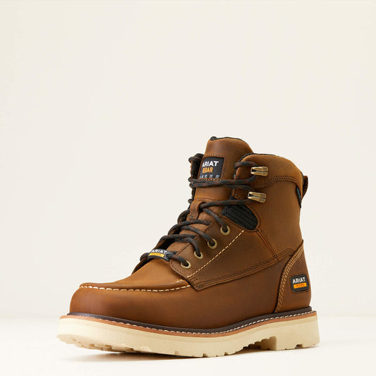 Ariat Mens Rebar Lift 6 Waterproof Work Boots - Distressed Brown