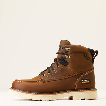 Ariat Mens Rebar Lift 6 Waterproof Work Boots - Distressed Brown