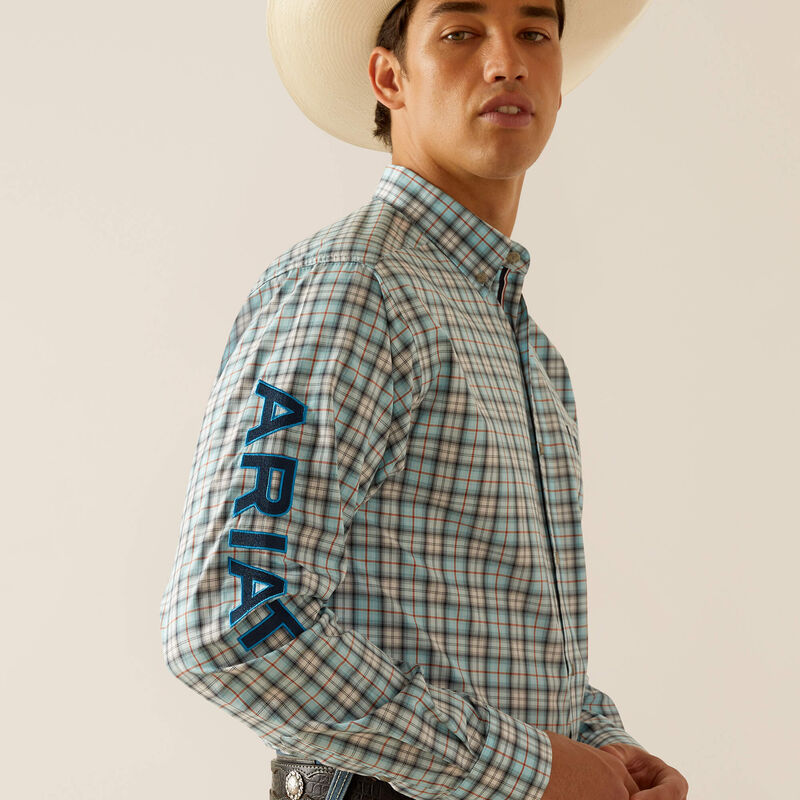 Ariat Mens Pro Series Team Lawrence Classic Fit Shirt - Aqua