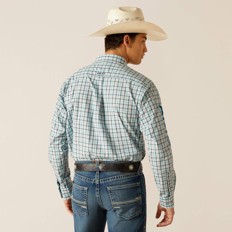 Ariat Mens Pro Series Team Lawrence Classic Fit Shirt - Aqua