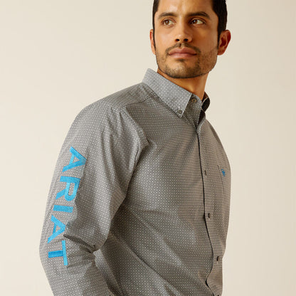 Ariat Mens Team Gareth Fitted Shirt - Beige