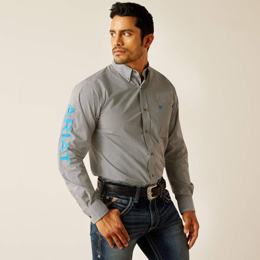Ariat Mens Team Gareth Fitted Shirt - Beige