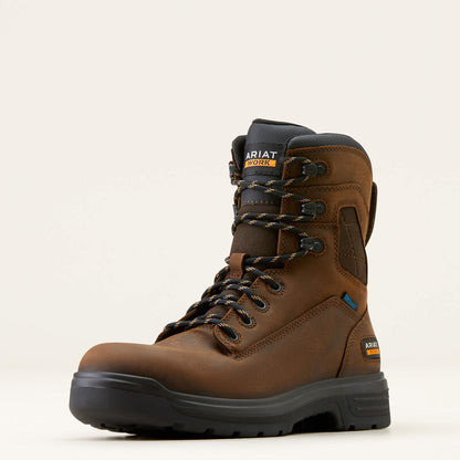 Ariat Mens Turbo 8" Waterproof Work Boot - Rich Brown 10050843