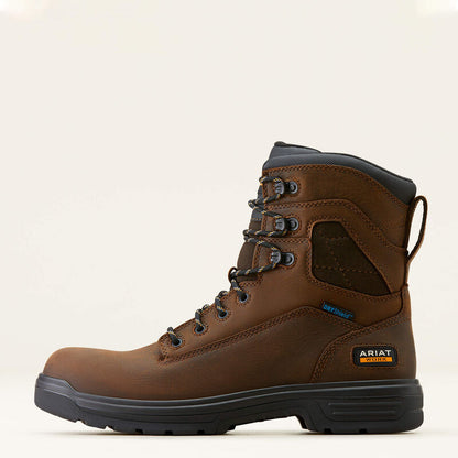 Ariat Mens Turbo 8" Waterproof Work Boot - Rich Brown 10050843