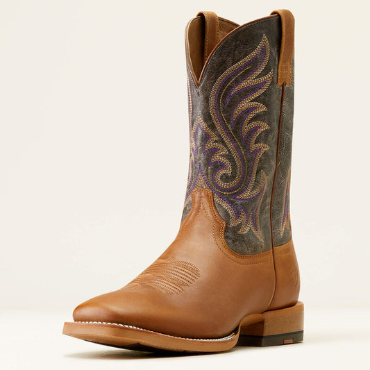 Ariat Mens Cattle Call Wide Square Toe Cowboy Boot - Rodeo Tan
