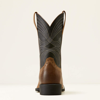 Ariat Mens Sport Wide Square Toe Cowboy Boot - Barley Brown 10050993