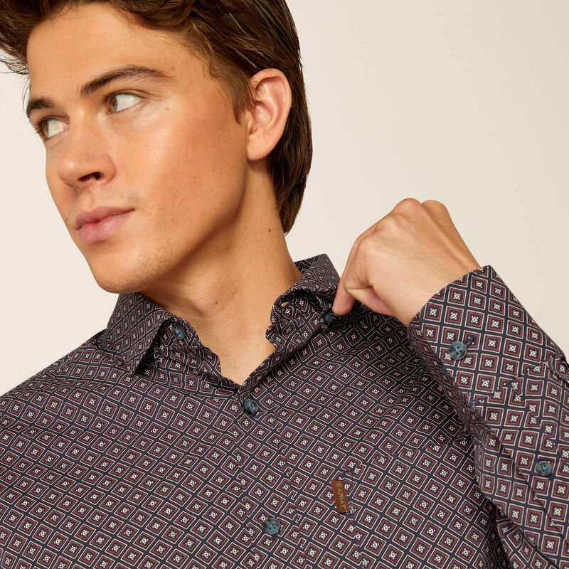 Ariat Mens Mattie Modern Fit Shirt - Parisian Night
