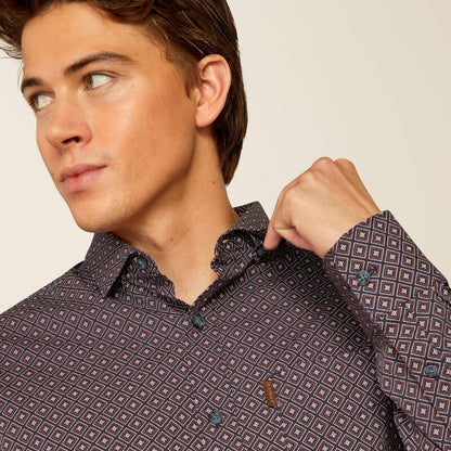 Ariat Mens Mattie Modern Fit Shirt - Parisian Night