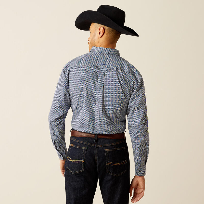 Ariat Mens Team Keenan Classic Fit Shirt - Blue/Navy Blue