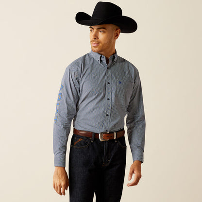 Ariat Mens Team Keenan Classic Fit Shirt - Blue/Navy Blue