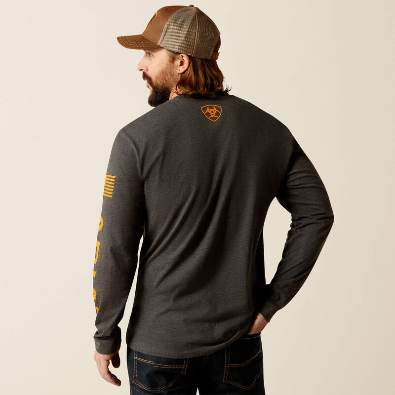 Ariat Mens Elevated V2 Long Sleeve T-Shirt - Charcoal Heather