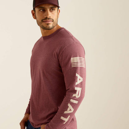 Ariat Elevated V2 Long Sleeve T-Shirt - Burgundy Heather