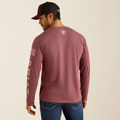 Ariat Elevated V2 Long Sleeve T-Shirt - Burgundy Heather