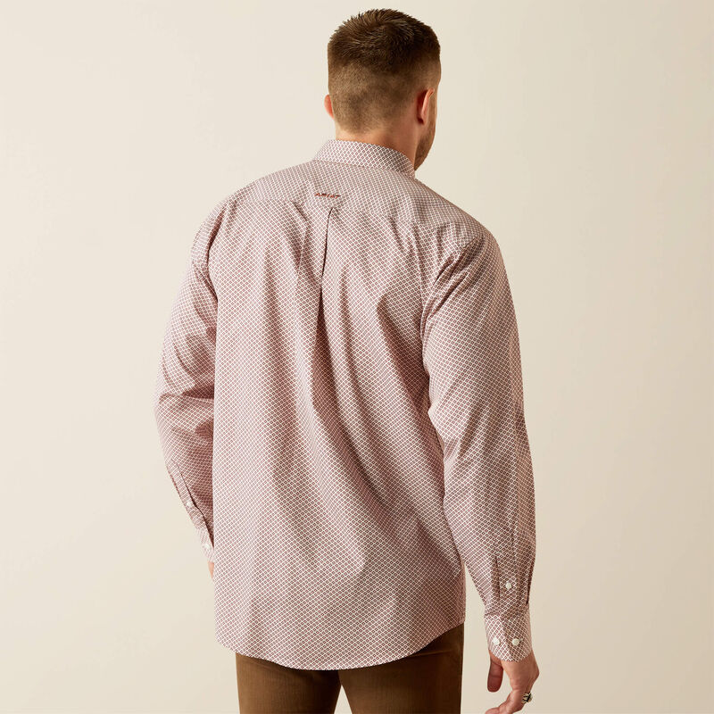 Ariat Mens Wrinkle Free Avery Classic Fit Shirt - Brick