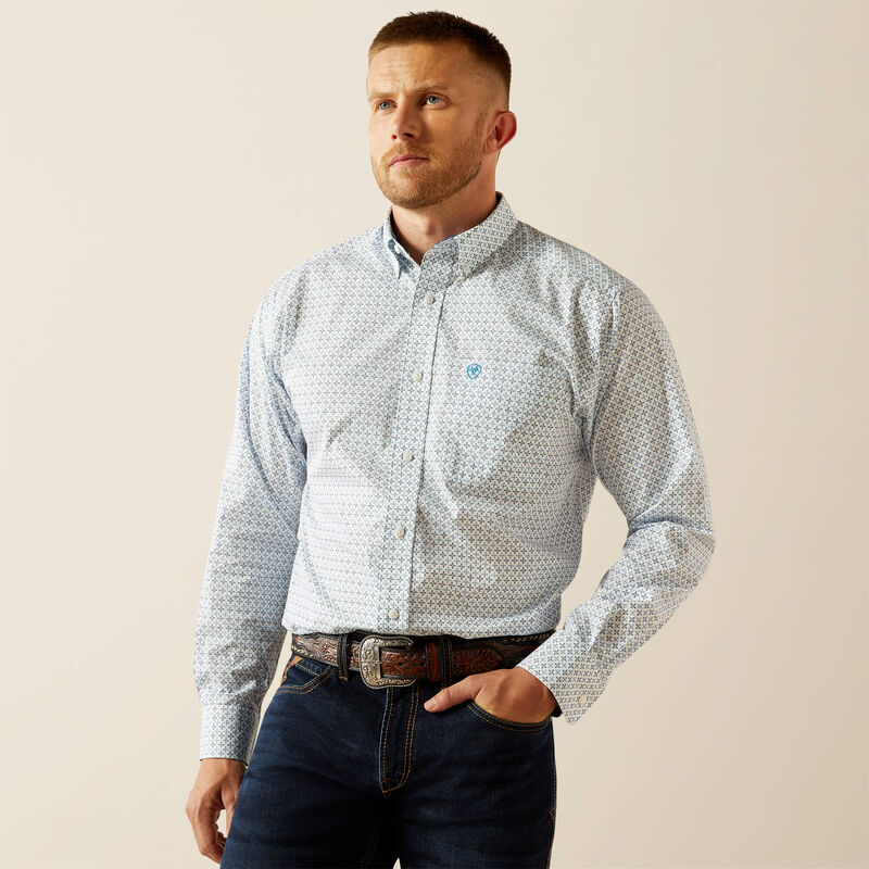 Ariat Mens Wrinkle Free Baker Classic Fit Shirt