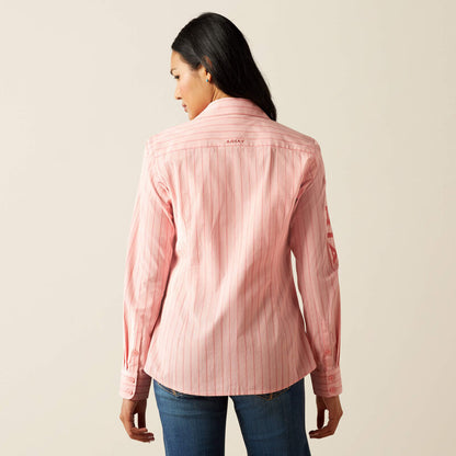 Ariat Womens Team Kirby Stretch Shirt - Mauve Stripe