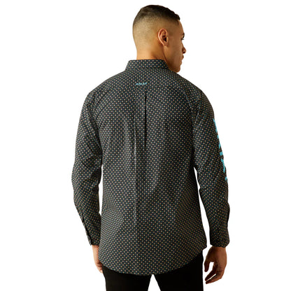 Ariat Mens Team Abel Fitted Shirt - Black/Blue