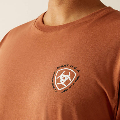 Ariat Mens Ariat LOFT Simple Seal T-Shirt - Chutney