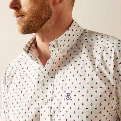 Ariat Mens Wrinkle Free Ross Classic Fit Shirt - White