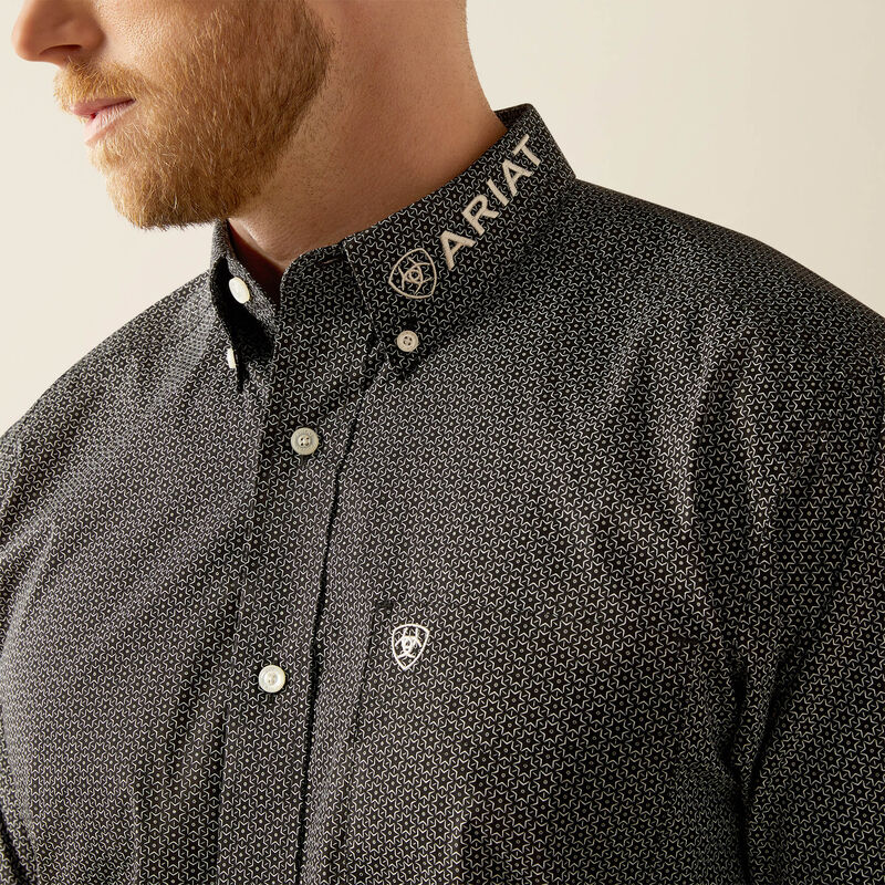 Ariat Mens Team Fowler Classic Fit Shirt - Black/White