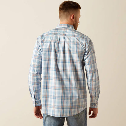 Ariat Mens Pro Series Team Finnegan Classic Fit Shirt - Blue/Orange