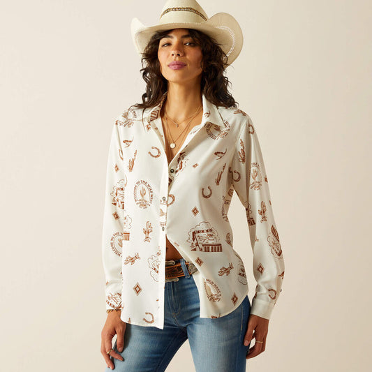 Ariat Womens Homestyle Shirt - Road Trip Print