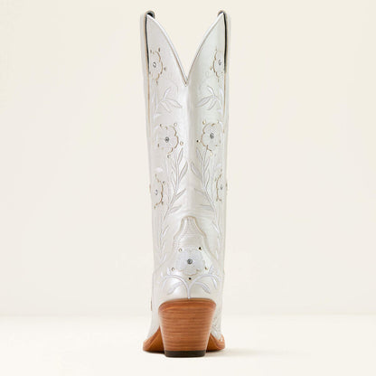 Ariat Womens  Romance J Toe Western Boot - Pearly White