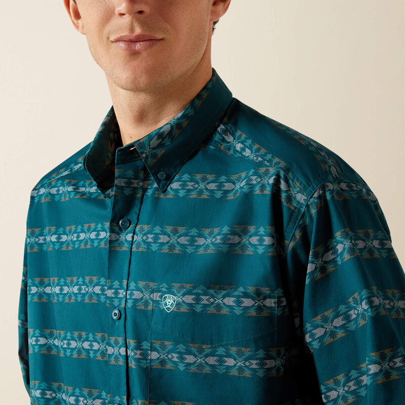 Ariat Mens Brando Classic Fit Shirt - Teal