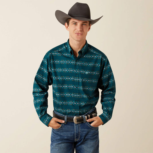 Ariat Mens Brando Classic Fit Shirt - Teal