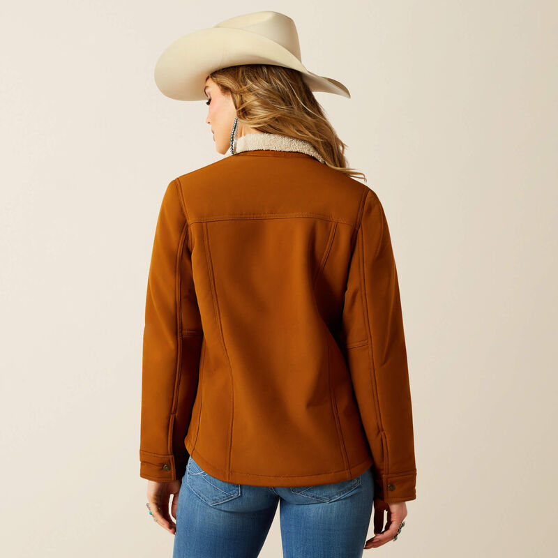Ariat Womens  Berber Back Softshell Jacket - Chestnut Horse