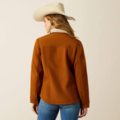 Ariat Womens  Berber Back Softshell Jacket - Chestnut Horse