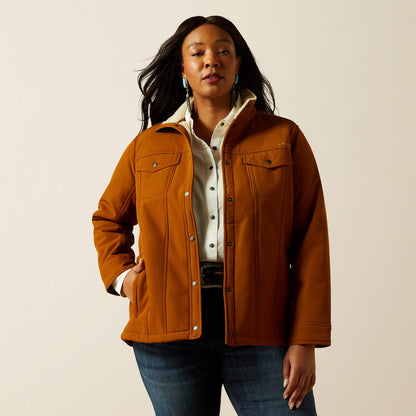 Ariat Womens  Berber Back Softshell Jacket - Chestnut Horse