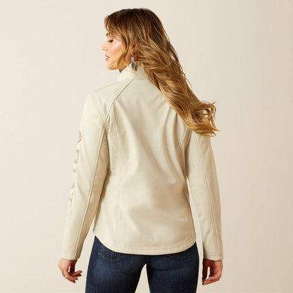 Ariat Womens  Ariat Logo Softshell Jacket - Oyster Grey|Dune