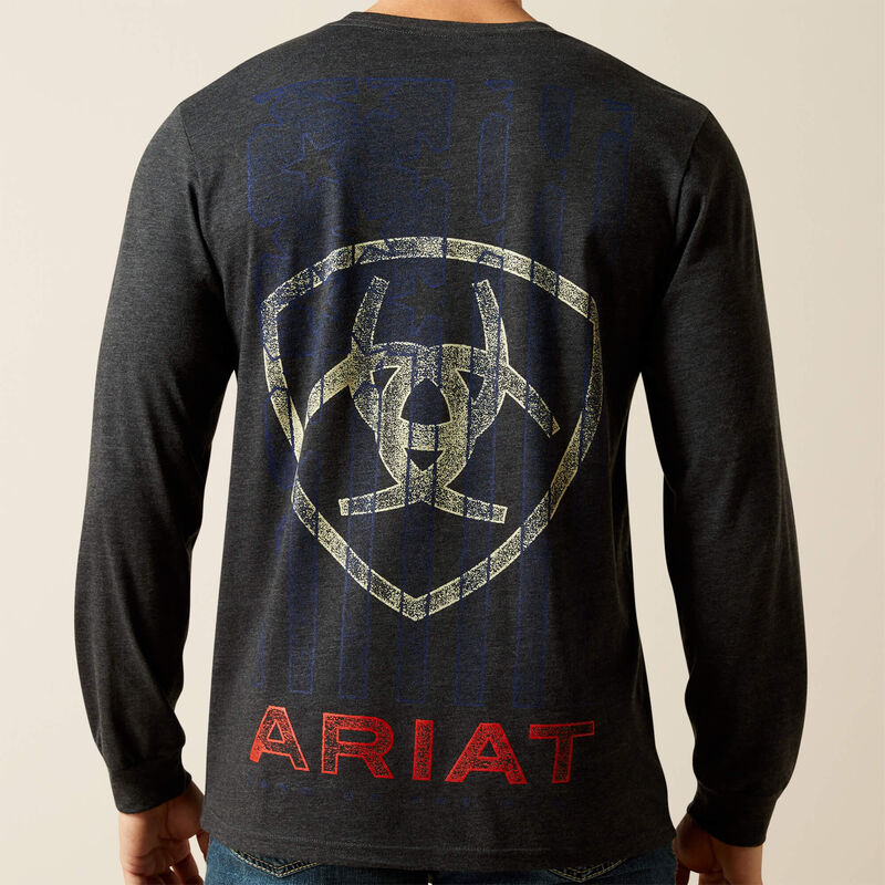 Ariat Mens Ariat Stamped Freedom Classic Fit Long Sleeve T-Shirt