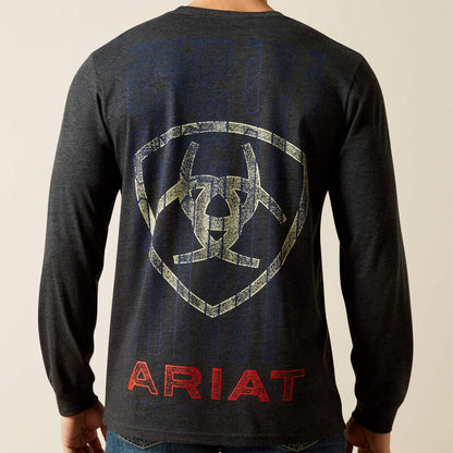 Ariat Mens Ariat Stamped Freedom Classic Fit Long Sleeve T-Shirt