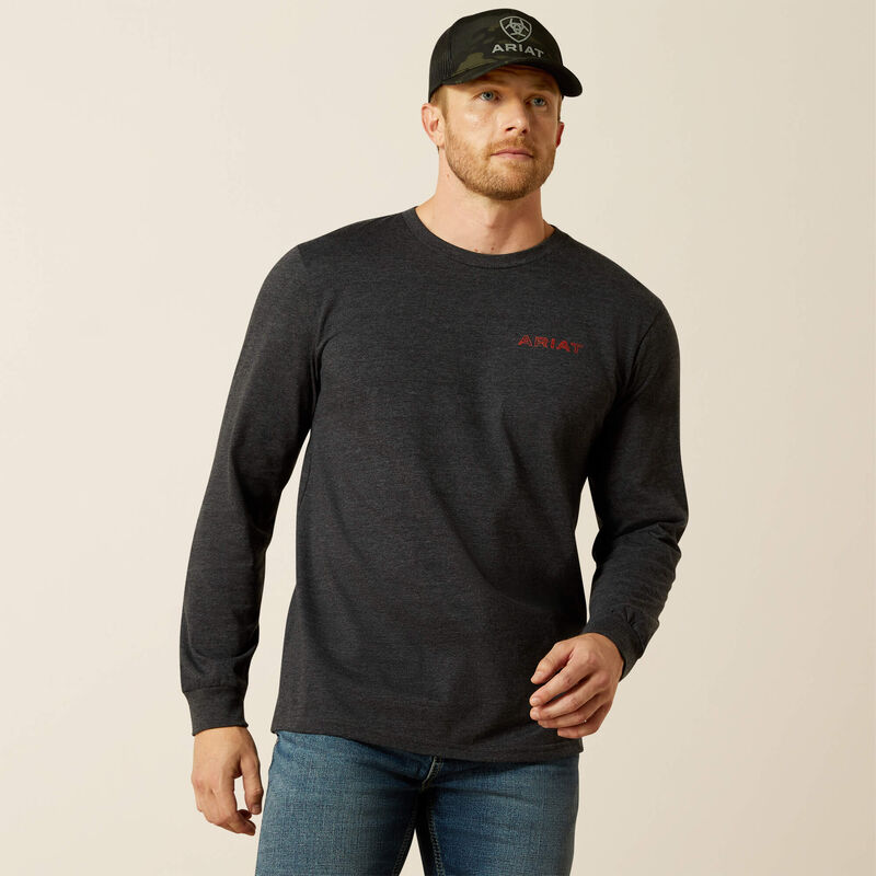 Ariat Mens Ariat Stamped Freedom Classic Fit Long Sleeve T-Shirt