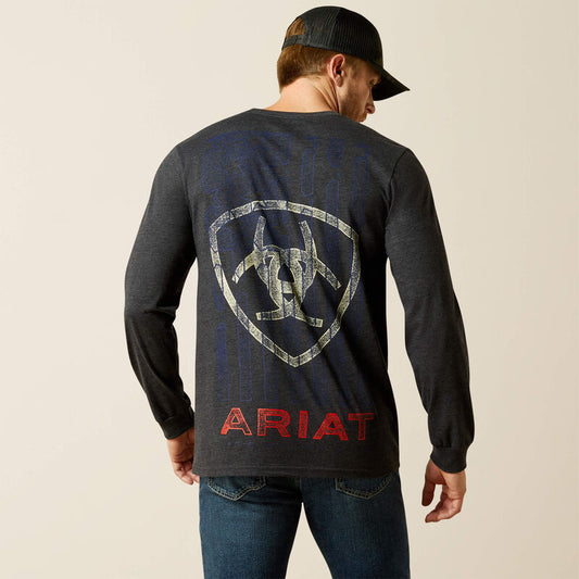 Ariat Mens Ariat Stamped Freedom Classic Fit Long Sleeve T-Shirt
