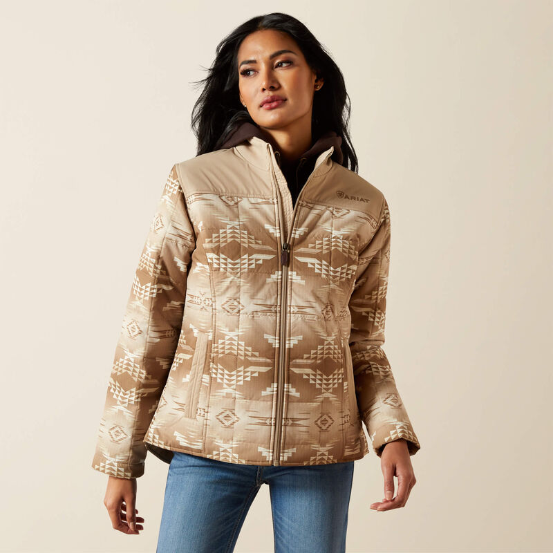 Ariat Womens  Crius Insulated Jacket - Savannah Tan|Dune Print