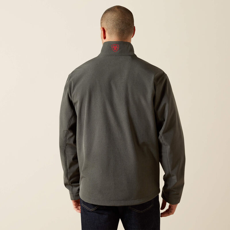 Ariat Mens  Logo Softshell Jacket - Charcoal|Americana