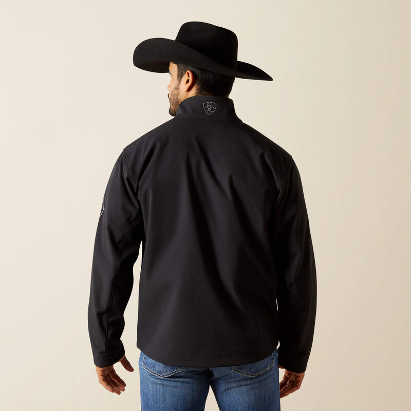 Ariat Mens  Logo Softshell Jacket - Phantom|Grey Southwest